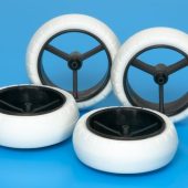 TAMIYA 15414 1/32 NARROW LARGE DIA. WHEEL & WHITE ARCHED TIRES (FOR SUPER X & XX CHASSIS)