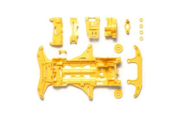 Tamiya 95353 1/32 Mini 4WD REINFORCED CHASSIS SET Vs Chassis (Yellow)
