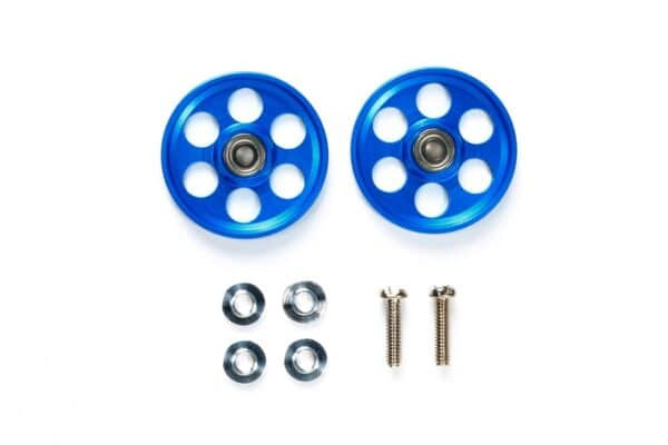 Tamiya 95315 1/32 Mini 4WD 19Mm Alum Ball-Race Rollers Hg Lw (Ringless/Blue)