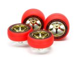 TAMIYA 95665 1/32 FULLY COWLED 30TH ANNIV. RED SLICK TIRES & GOLD COLOR PLATED WHEELS