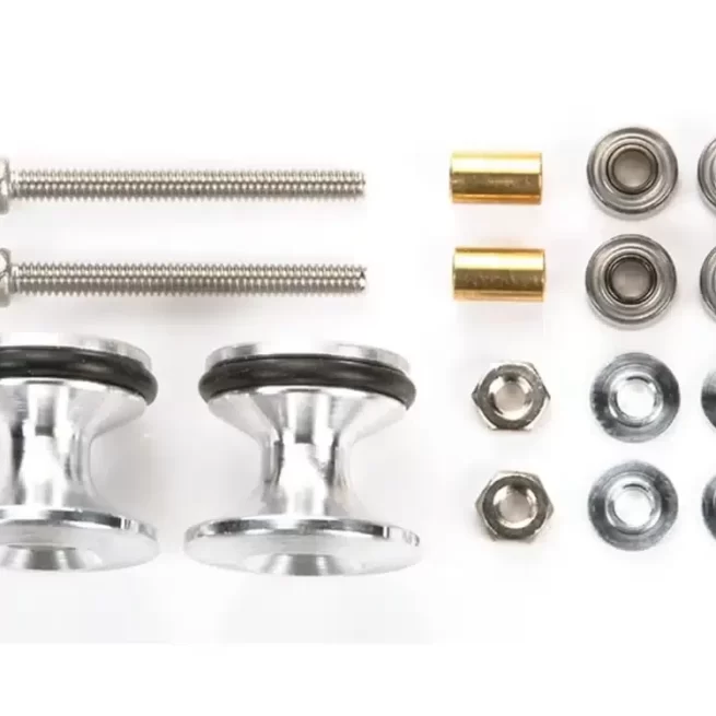 Tamiya 15418 1/32 Mini 4WD DOUBLE ALUMINUM ROLLERS w/RUBBER RINGS (13-12mm)