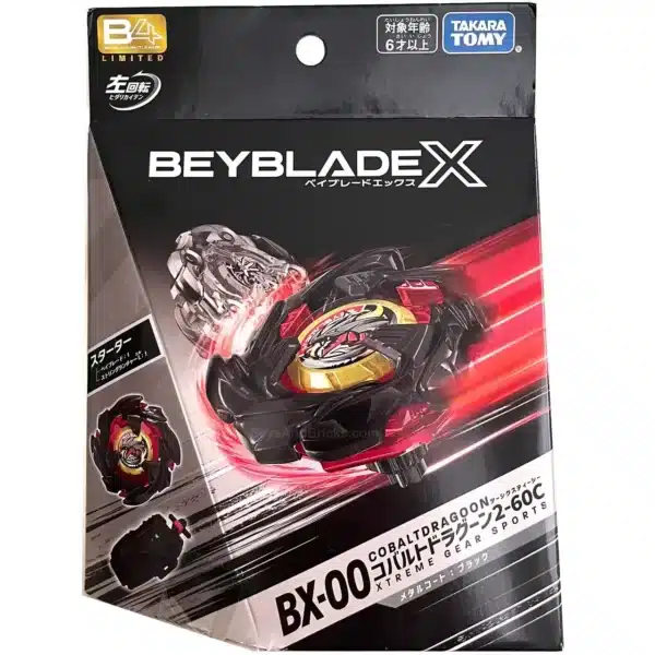 BEYBLADE X - BX-00 COBALT DRAGOON BLACK 2-60C LIMITED BXG-09