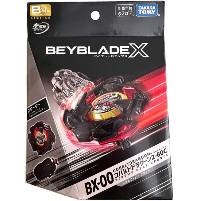 BEYBLADE X - BX-00 COBALT DRAGOON BLACK 2-60C LIMITED BXG-09