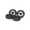 TAMIYA 15546 1/32 MINI 4WD 31MM TIRES/CARBON WHEELS (LARGE DIAMETER/LOW FRICTION/ARCHED)