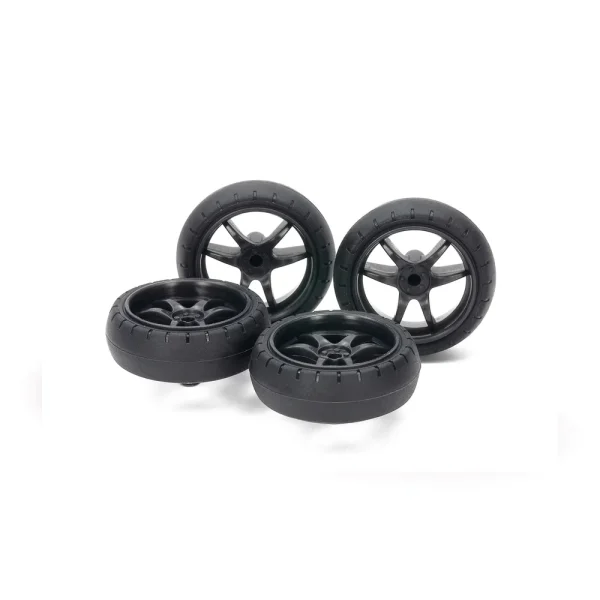 TAMIYA 15546 1/32 MINI 4WD 31MM TIRES/CARBON WHEELS (LARGE DIAMETER/LOW FRICTION/ARCHED)