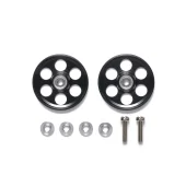 [PRE ORDER ETA JAN] TAMIYA 92468 1/32 MINI 4WD HG LIGHTWEIGHT 19MM ALUMINIUM BALL-RACE ROLLERS (RINGLESS/BLACK)
