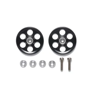 [PRE ORDER ETA JAN] TAMIYA 92468 1/32 MINI 4WD HG LIGHTWEIGHT 19MM ALUMINIUM BALL-RACE ROLLERS (RINGLESS/BLACK)
