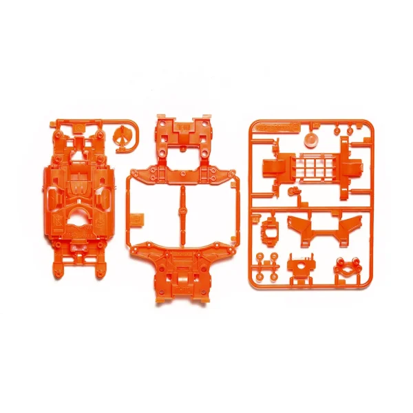 TAMIYA 95682 1/32 MINI 4WD REINFORCED GEAR COVER (for MS CHASSIS) FLUORESCENT ORANGE MINI 4WD STATION