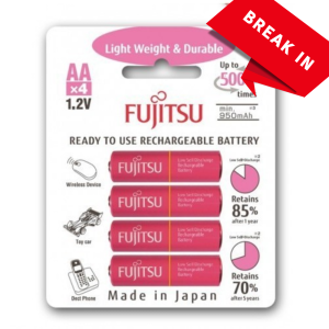 [BREAK IN] FUJITSU PINK LIGHTWEIGHT AA BATTERIES