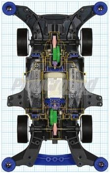 TAMIYA 18637 1/32 MINI 4WD FESTA JAUNE (MA CHASSIS)