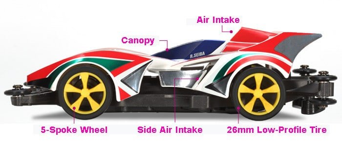 TAMIYA 19446 1/32 MINI 4WD GREAT BLASTSONIC (AR CHASSIS)