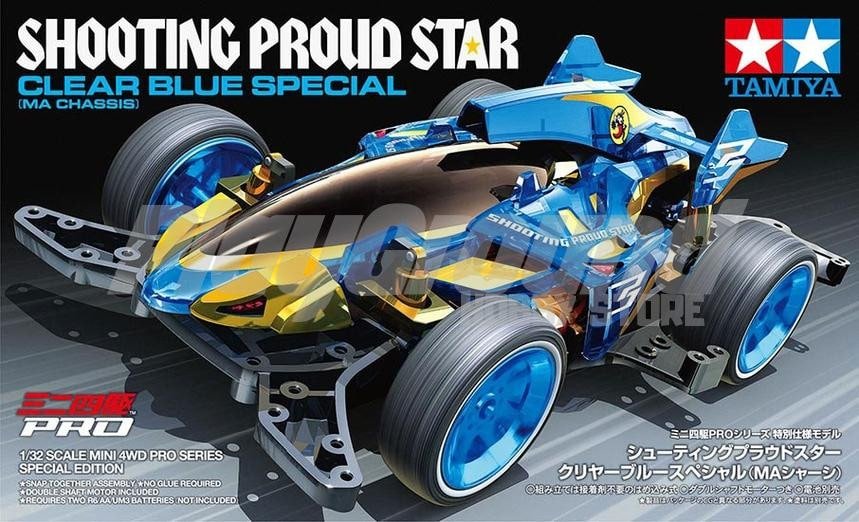 Tamiya 95573 1/32 Mini 4WD Shooting Pround Star Clear Blue Special (MA Chassis)