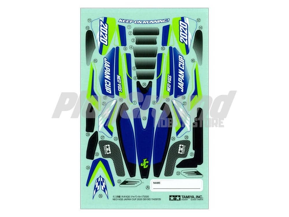 TAMIYA 95130 1/32 MINI 4WD NEO VQS JAPAN CUP 2020 (POLYCARBONATE BODY / VZ CHASSIS)