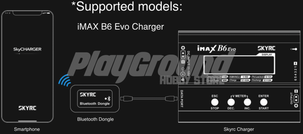 SKYRC Bluetooth Dongle Add Wireless Capabilities to your SkyRC Gears SK-600135 Supported NC2000 iMAX B6 Evo Charger