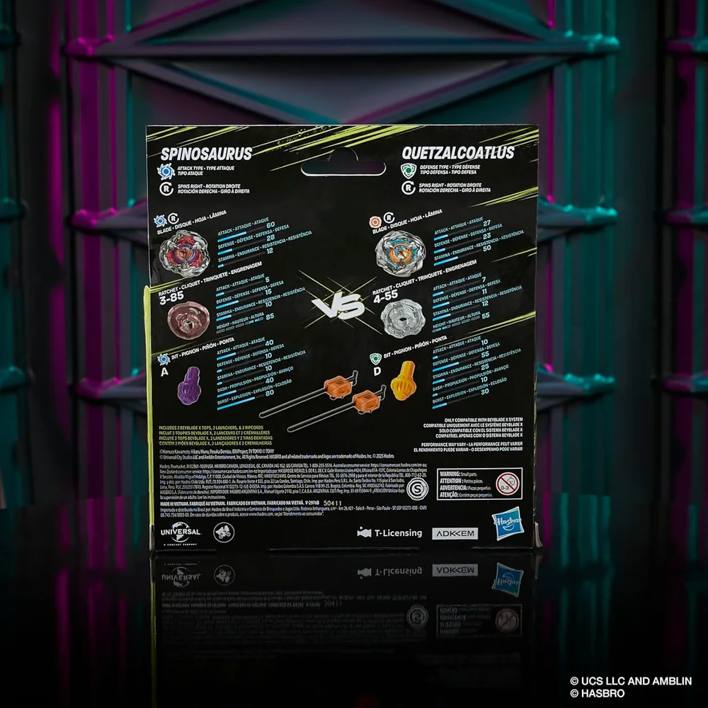 BEYBLADE X BXG-41 JURASSIC WORLD SPINOSAURUS VS QUETZALCOATLUS