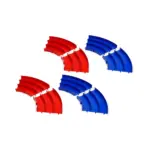 TAMIYA 69578 1/32 MINI 4WD JAPAN CUP BLUE/RED CIRCUIT CURVE SECTION (4PCS EACH)