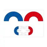 TAMIYA 69578 1/32 MINI 4WD JAPAN CUP BLUE/RED CIRCUIT CURVE SECTION (4PCS EACH) - Image 2