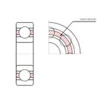 YT-004-1 YUTORI RACING 620 BALL BEARING SET (2 PIECES) - Image 2